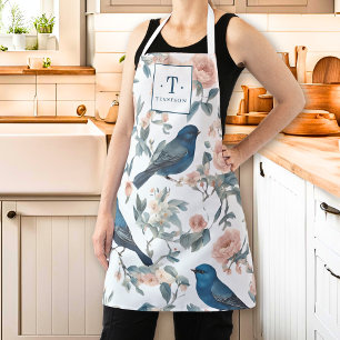 Delantal Casa de campo francesa antigua Monogram Chinoiseri