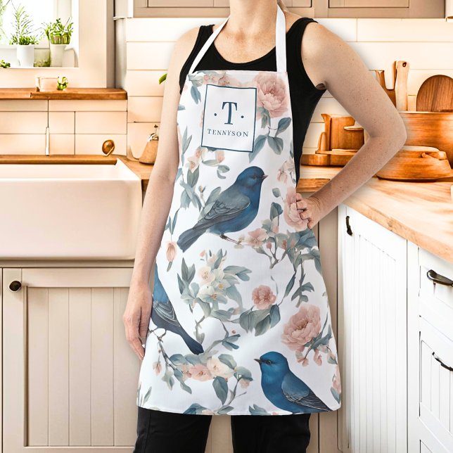 Delantal Casa de campo francesa antigua Monogram Chinoiseri (Subido por el creador)