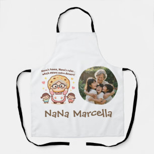 Delantal Casa de Nana Lindo Reglas de Nana Foto de Abuela
