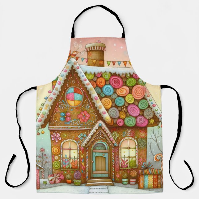Delantal Casa de pan de jengibre, deliciosa (Anverso)