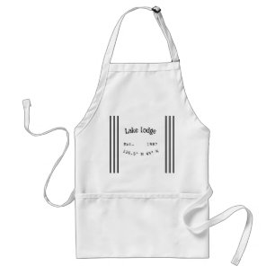 Delantal Casa del lago. Fecha año personalizado coordenadas