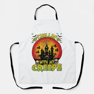 Delantal Casa Embrujada de Chillin Creeps Brujas de Hallowe