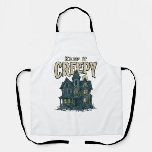 Delantal Casa Embrujada Vintage Mantén Creepy Halloween Des