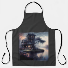 Delantal casa en ruinas en el bayou