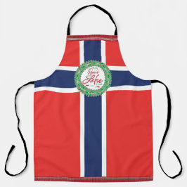 Delantal Casa es donde se hace Lefse! Bandera noruega