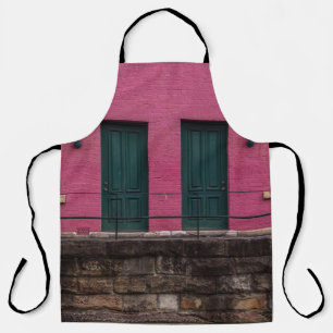 DELANTAL CASA ROSA CON DOS PUERTAS