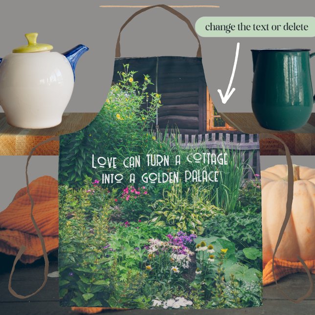 Delantal Casa rural con un colorido jardín (Subido por el creador)