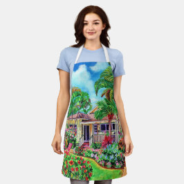 Delantal Casa tropical hawaiana BBQ Kitchon Apron