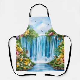 Delantal Cascada pintada a la acuarela