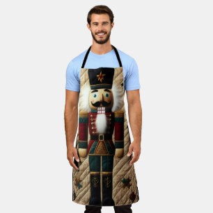 Delantal Cascanueces de Navidad acolchado