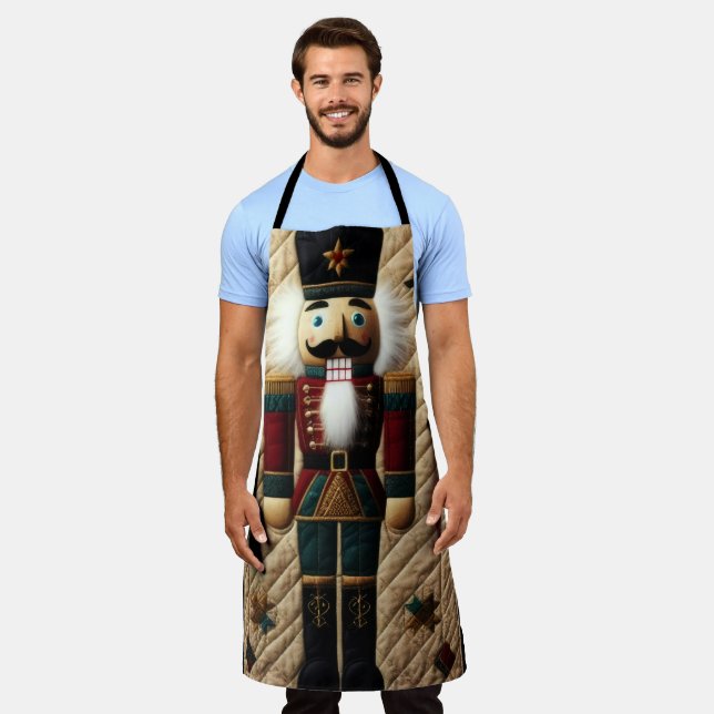 Delantal Cascanueces de Navidad acolchado (Gastado)