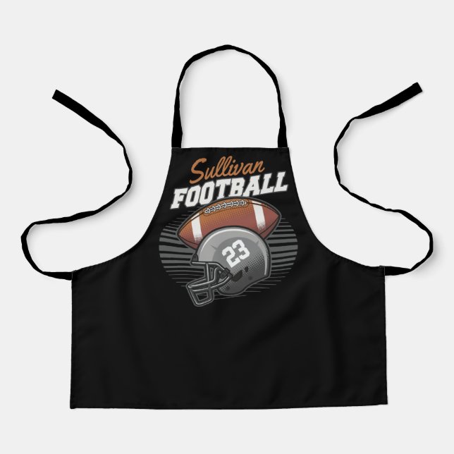 Delantal Casco de número de equipo del jugador de fútbol pe (Anverso)