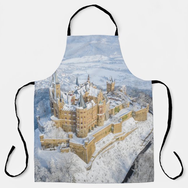 Delantal Castillo aéreo Hohenzollern: Alemania nevada. (Anverso)