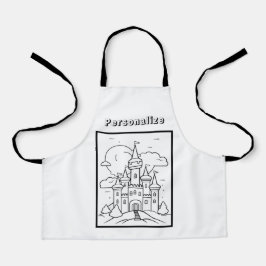 Delantal Castillo de colores personalizado