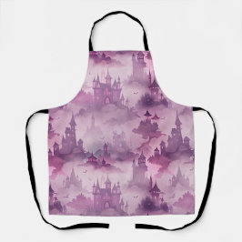 Delantal Castillos góticos en niebla - Halloween con fantas