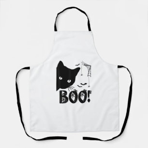 Delantal ¡Cat Boo! Gracioso escondiendo a Peekaboo Scary Ga