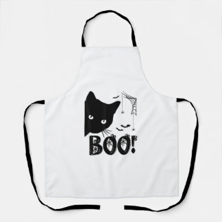 Delantal ¡Cat Boo! Gracioso escondiendo a Peekaboo Scary Ga