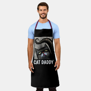 DELANTAL CAT DAD BLACK CAT ART MENOS KITCHEN APRONS