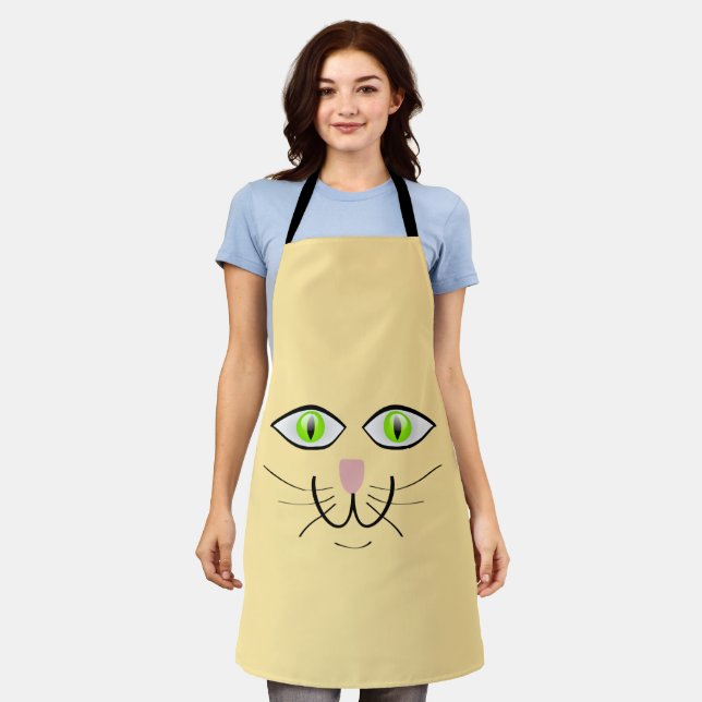 Delantal Cat Funny Face Cartoon-29034 (Gastado)