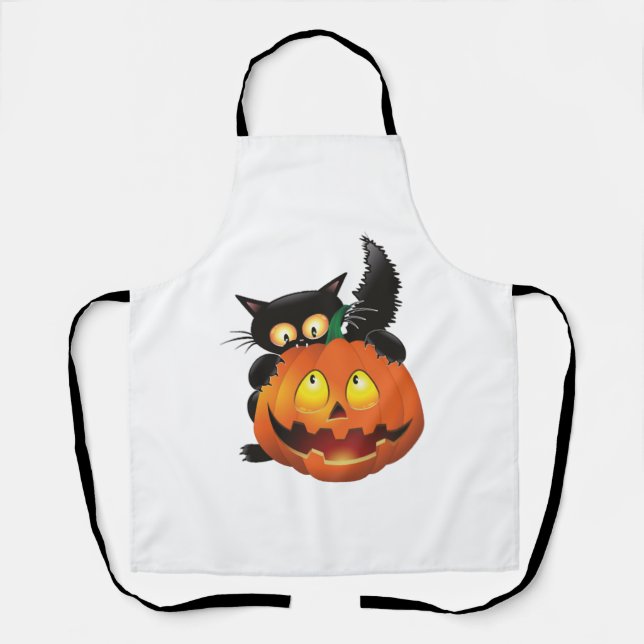 DELANTAL CAT HALLOWEEN (Anverso)