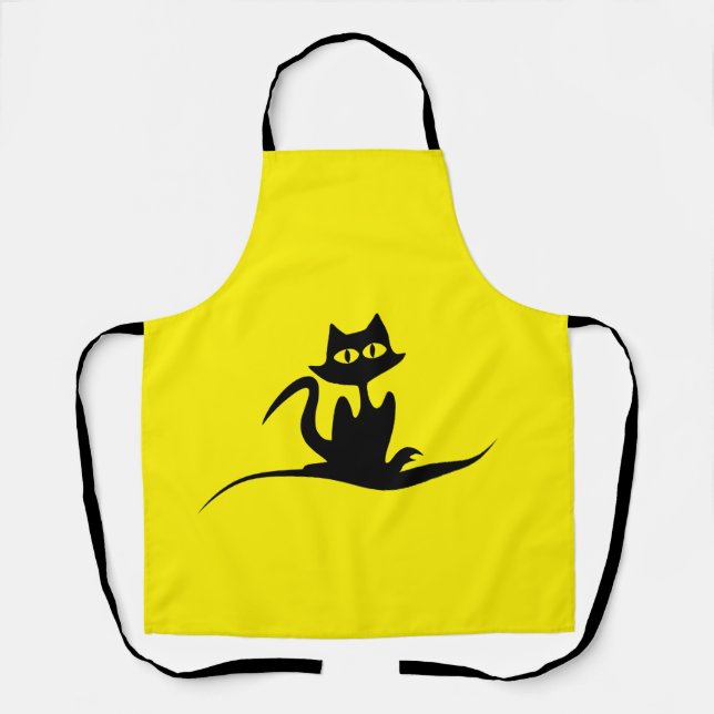 Delantal Cat Ilustracion Apron (Anverso)