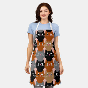 DELANTAL CAT IMPRINT KITCHEN APRON