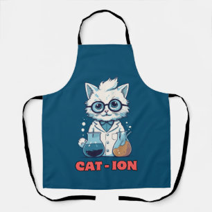 Delantal CAT - ION. química gato, laboratorio, regalo prese