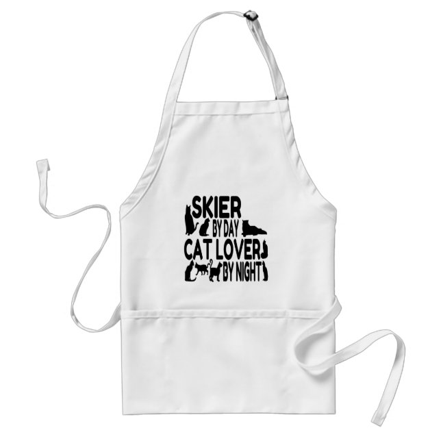 Delantal Cat Lover Skier (Frente)