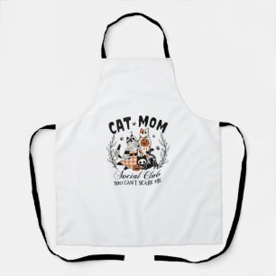 Delantal Cat Mom Social Club Ghost Cat Halloween Gothic Bla