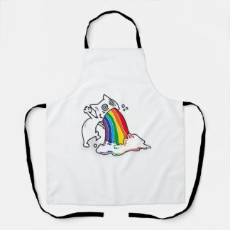 Delantal cat rainbow vomit