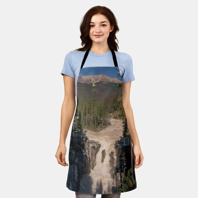 Delantal Cataratas Sunwapta, fotografía de cascada (Gastado)