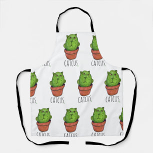 Delantal Catcus Funny Mascota Cactus Kitty Succulent
