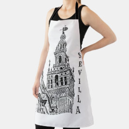 Delantal Catedral de la Giralda Sevilla. Andalucía, España.