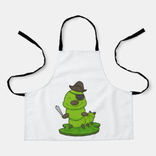 Delantal Caterpillar como pirata con espada