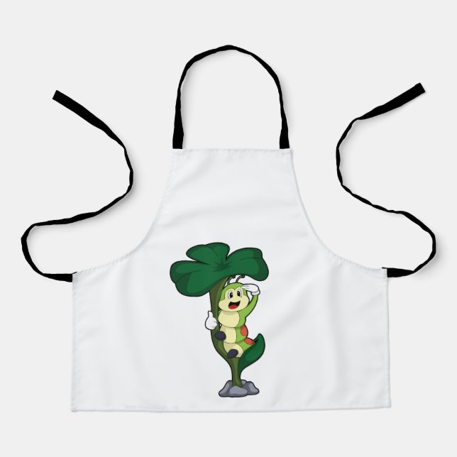 Delantal Caterpillar con hoja (Anverso)