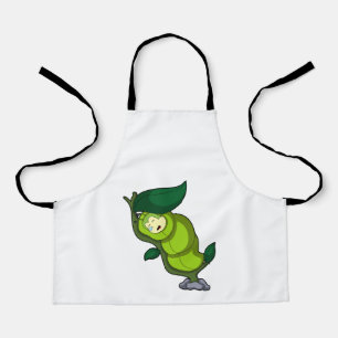 Delantal Caterpillar en el sueño con hoja