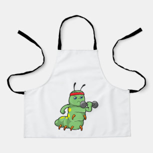 Delantal Caterpillar en entrenamiento de fuerza con Dumbbel