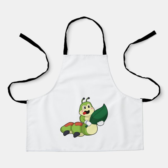 Delantal Caterpillar with Leaf (Anverso)