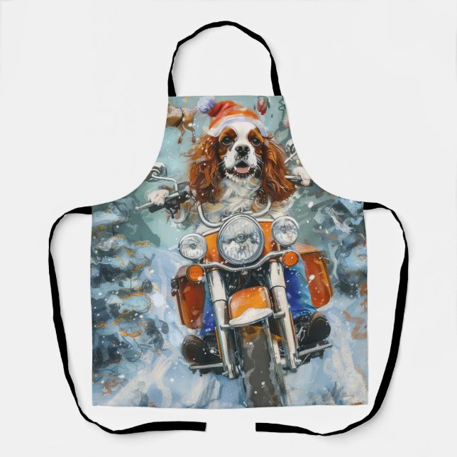 Delantal Cavalier King Charles Spaniel Navidad (Anverso)