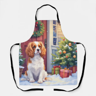 Delantal Cavalier King Charles Spaniel Navidad Nevada