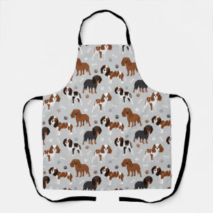 Delantal Cavalier King Charles Spaniel Paws and Bones Apron