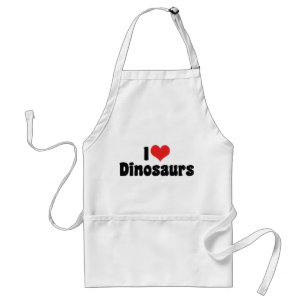 Delantal Cazador de fósiles de dinosaurios - Amo los dinosa