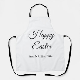 Delantal celebración de Pascua agrega QR foto feliz Pascua