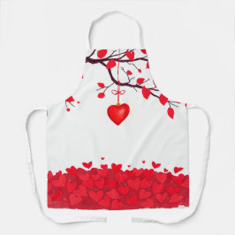 Delantal Celebración el día de San Valentín del amor