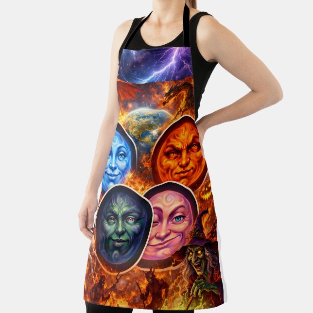 Delantal Celestial chaos fantasy ritual Gothic elemental ap (in situ)