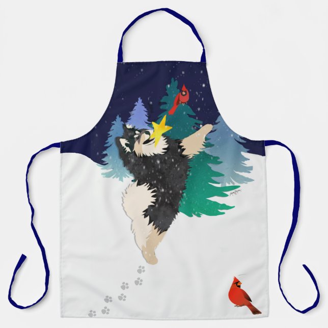 Delantal CELESTIAL - FINLANDÉS LAPPHUND - Apron (Anverso)