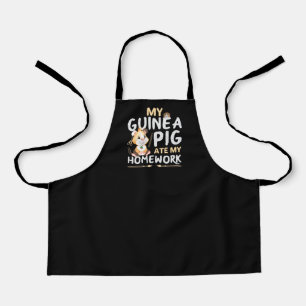 Delantal Cerdito de Guinea Adorable Se Comió Mi Tarea