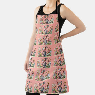 Delantal Cerdito Patchwork Adorable en Jardín Floral