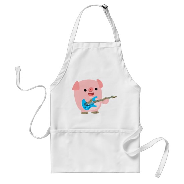 Delantal Cerdo Apron Personalizado de Cute Rockin (Frente)
