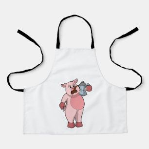 Delantal Cerdo con café